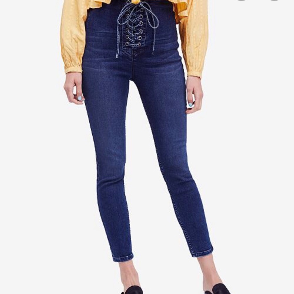 Free people lace up jeans